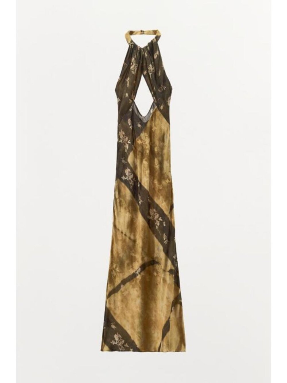 ZARA PRINTED HALTER DRESS